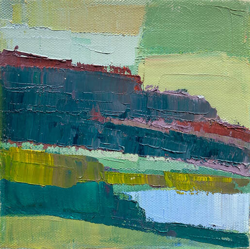 Abstract landscape painting