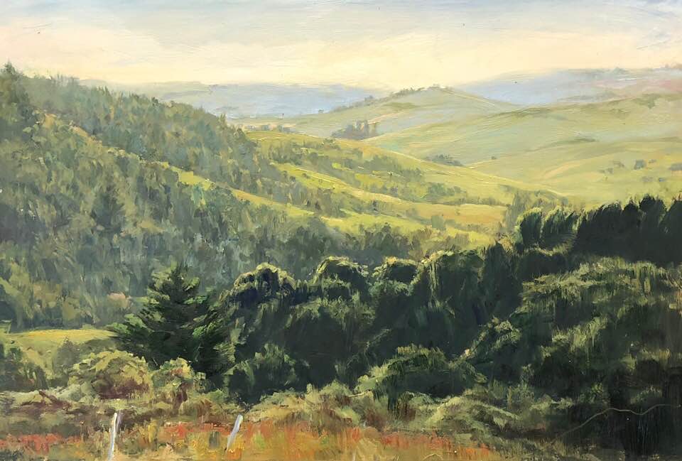 Landscape of Sonoma County hills