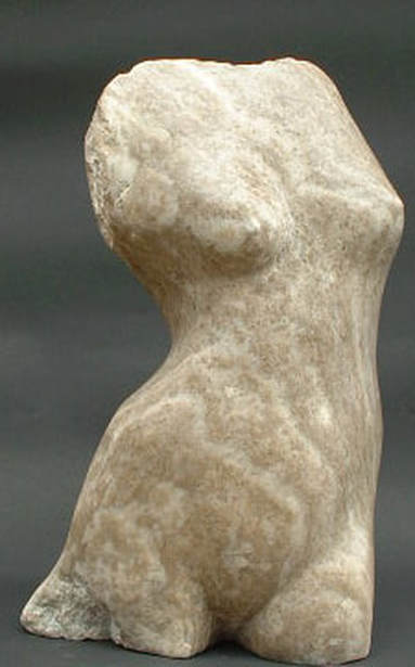 Sculpture of abstracted woman figure