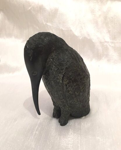 Abstract bronze sculpture of penguin