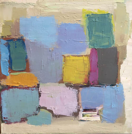 Abstract painting of color composition 