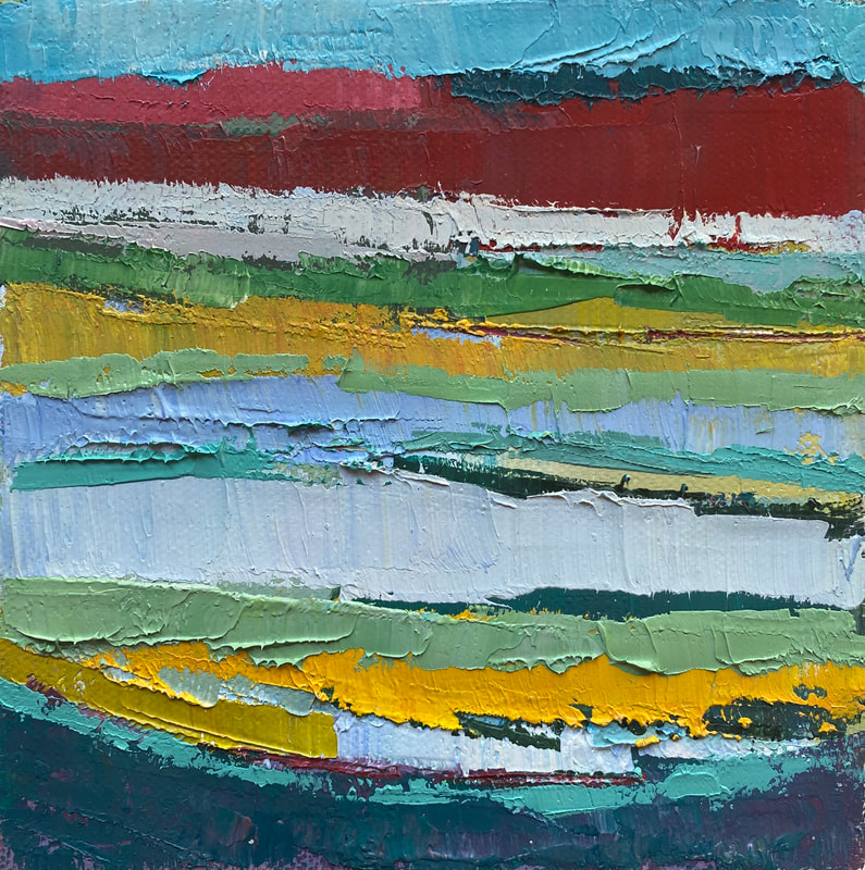 Abstract painting of landscape