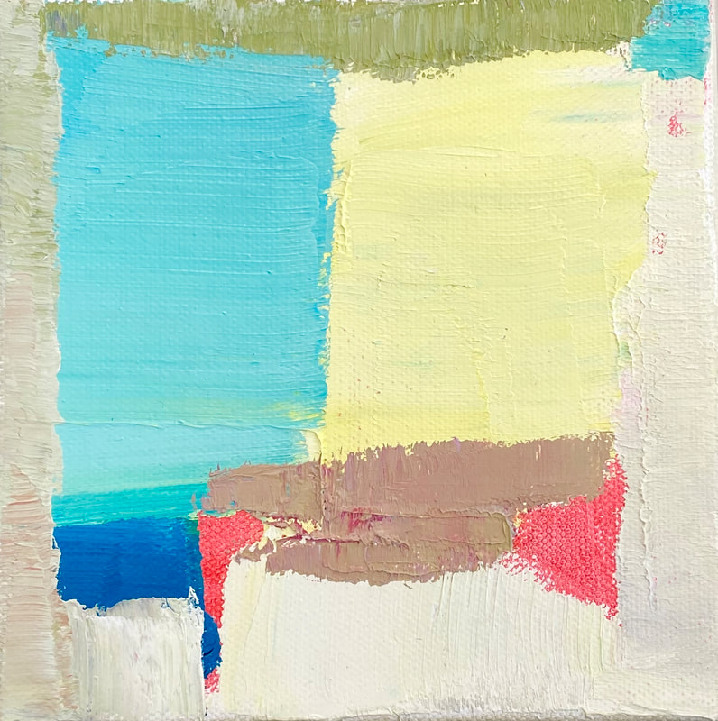 Abstract painting of color composition