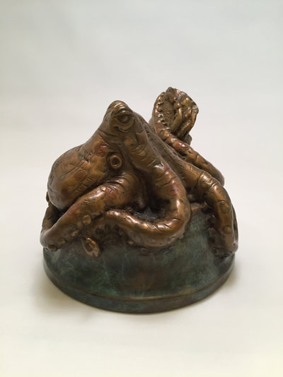 Sculpture of Octopus Maquette Back
