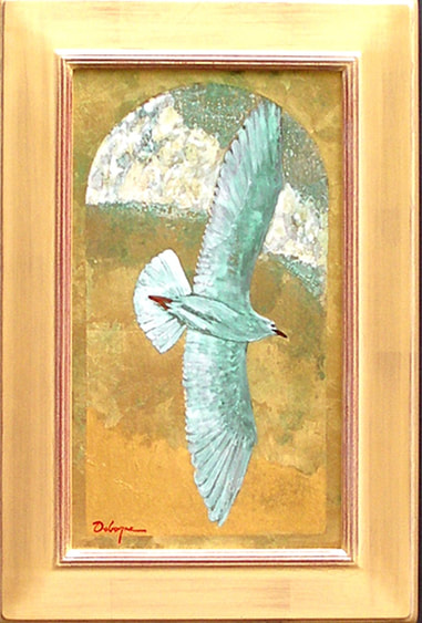 Painting of bird in flight