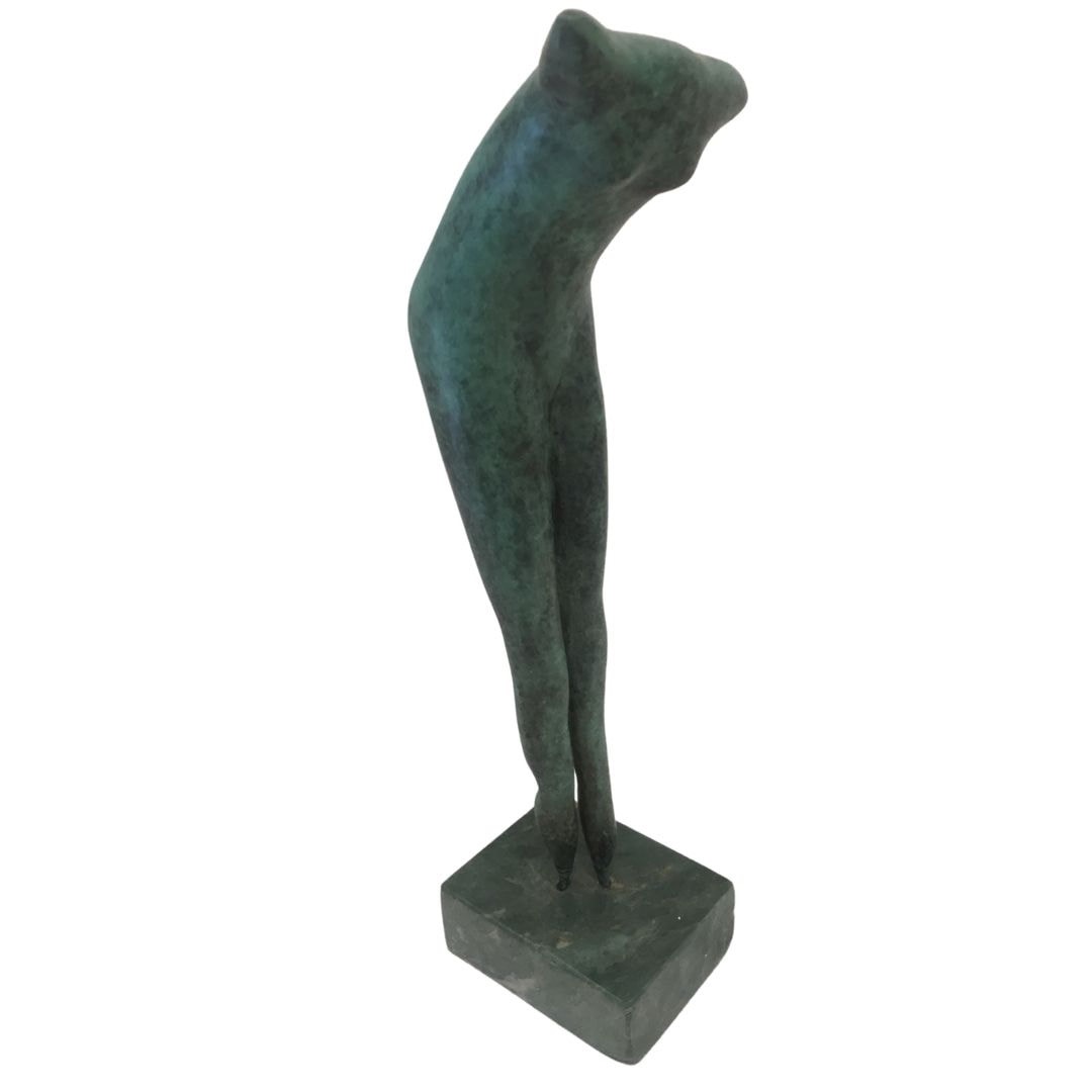 Abstract bronze sculpture of human body