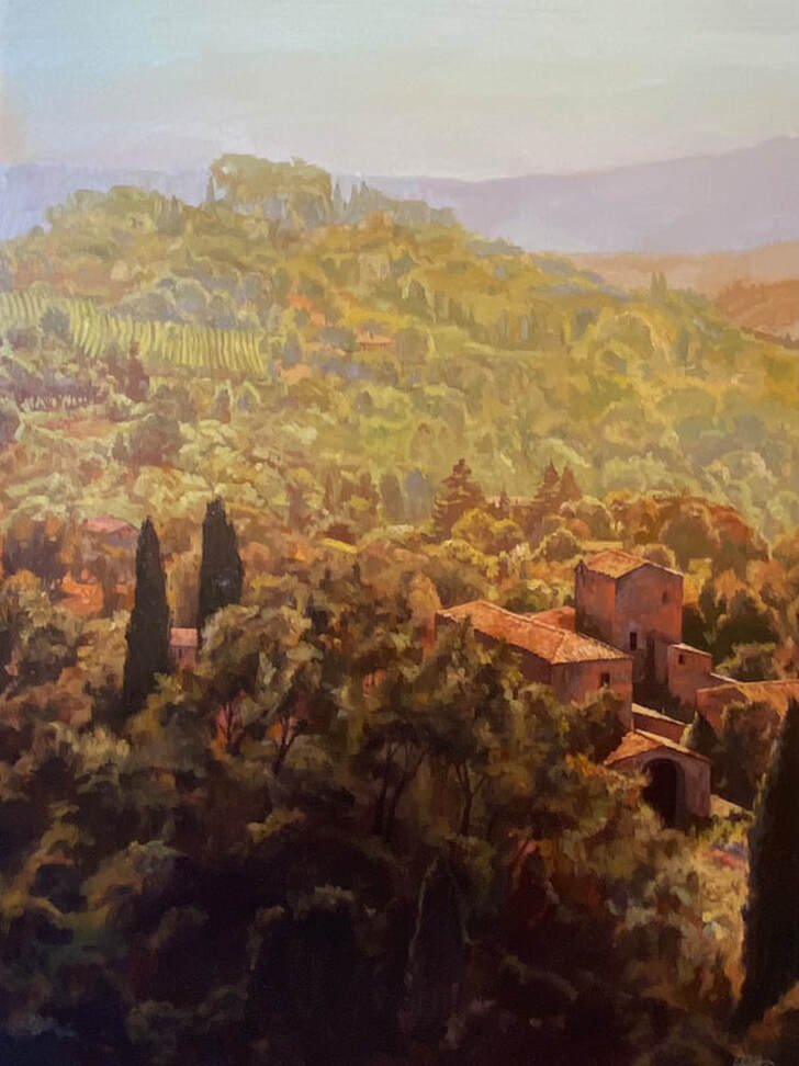 oil painting of tuscan landscape