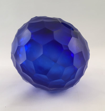 spherical glass vase