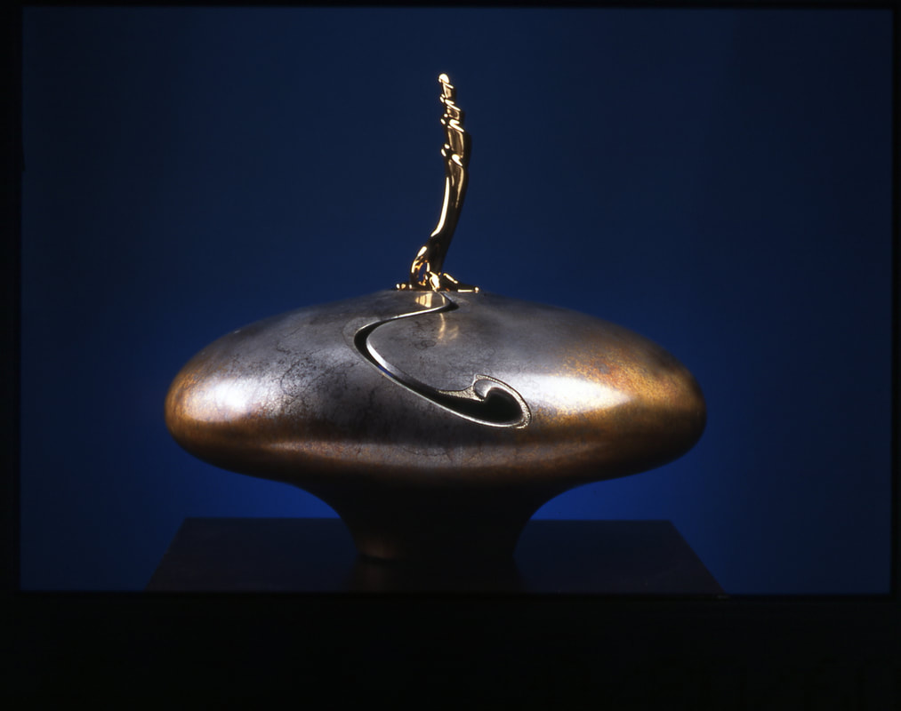 Abstract bronze sound sculpture