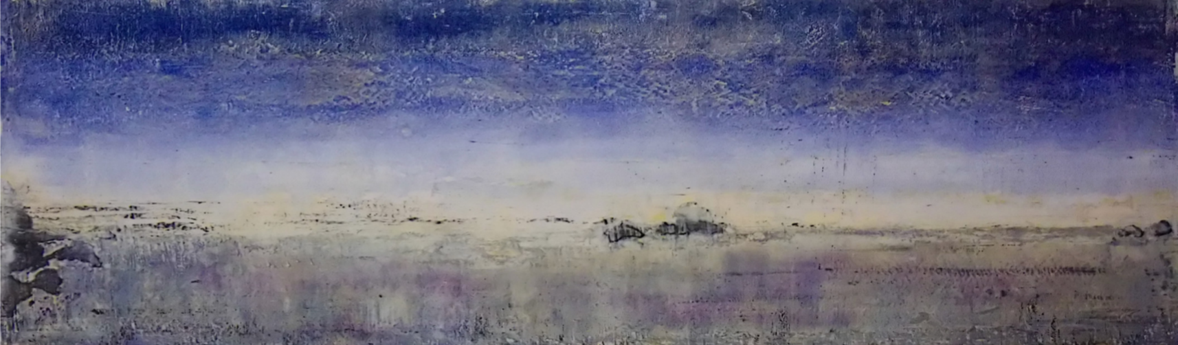 Abstract painting of windy landscape