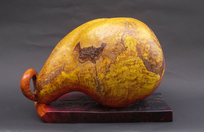 Maple Burl Sculpture of Sexy Pear