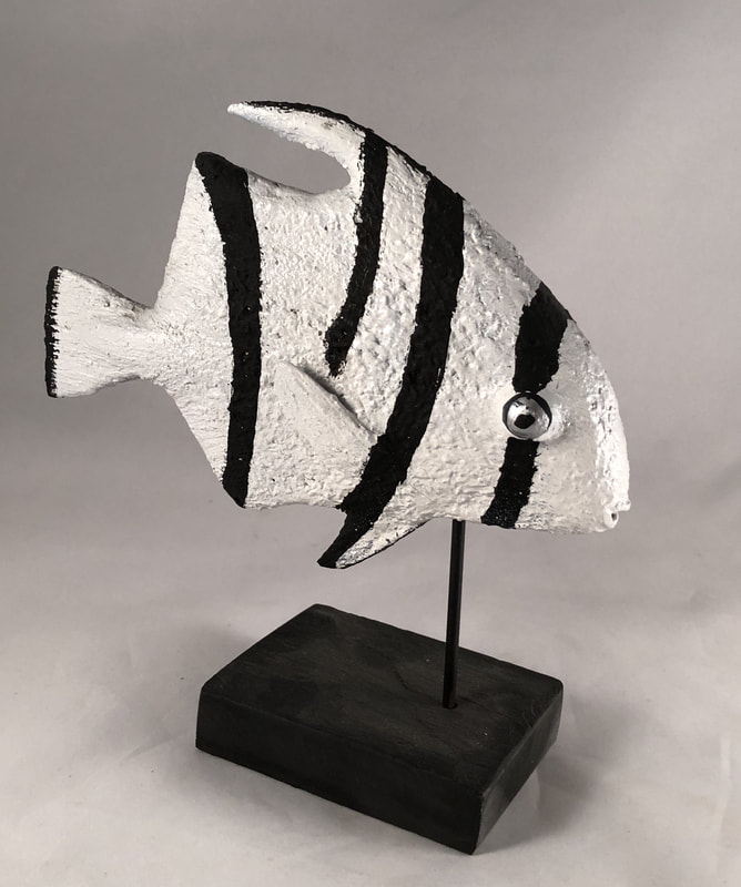 Abstract sculpture of fish